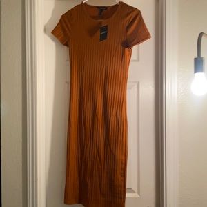 Forever 21 Sunset gold knit above the knee dress.